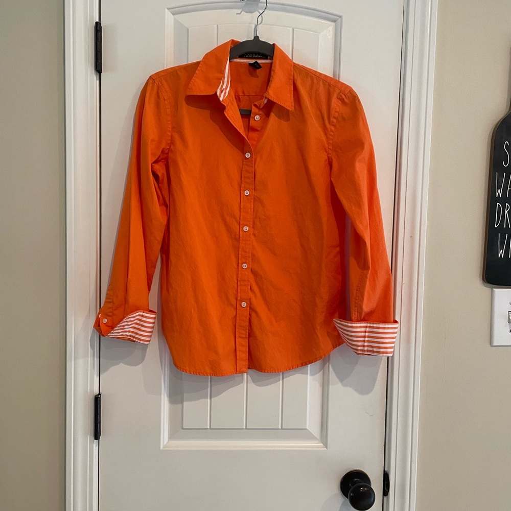 Orange Ralph Lauren Button-up Blouse Women’s S/P